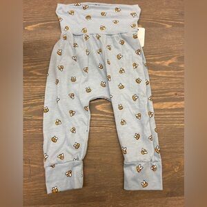 NEW handmade small shop blue bumblebee 6/12m grow with me pants